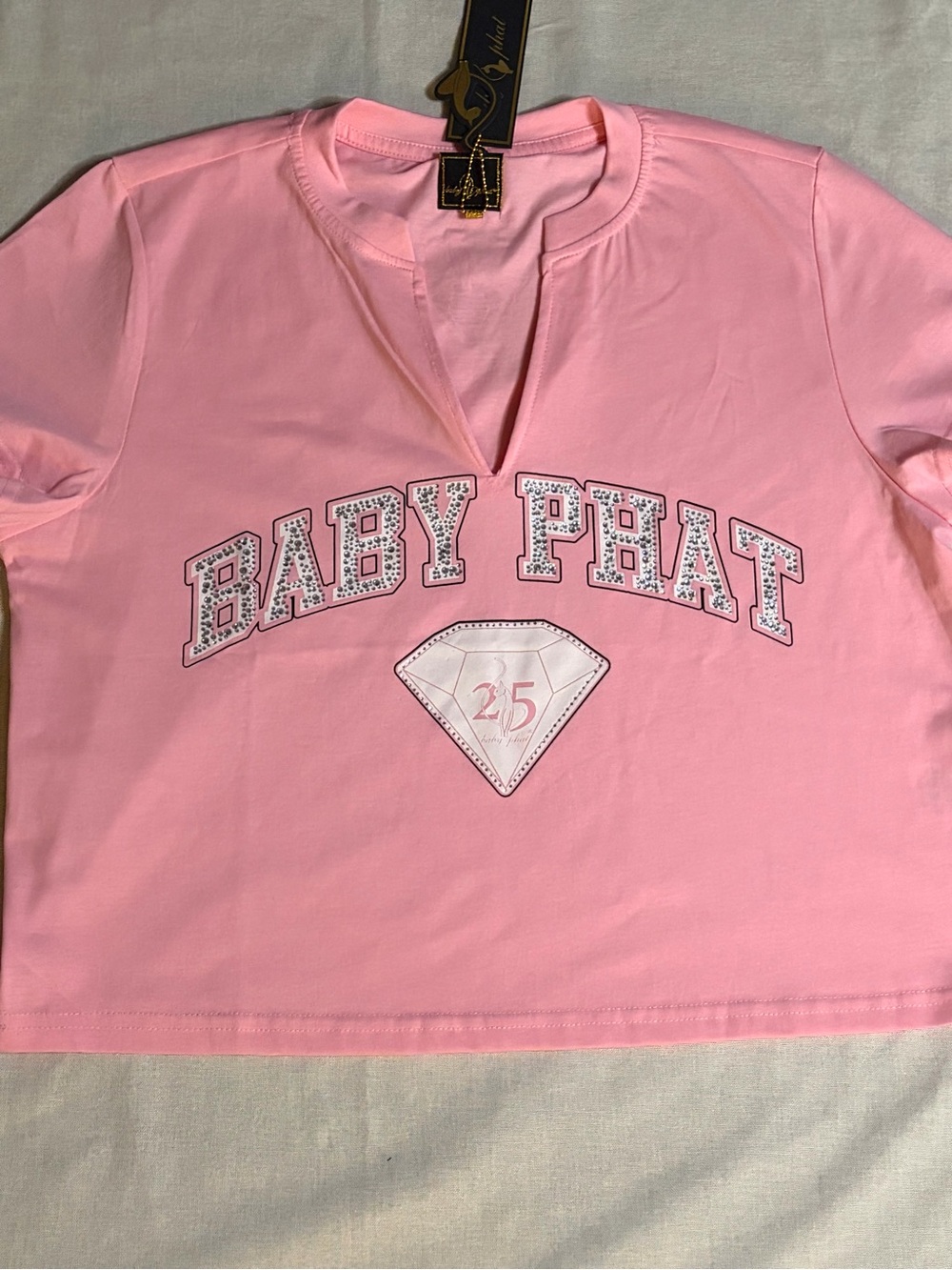 Baby Phat Pink V Neck Tee - Picture 4 of 5